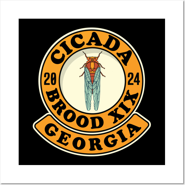 Cicada Brood XIX Georgia Wall Art by Huhnerdieb Apparel